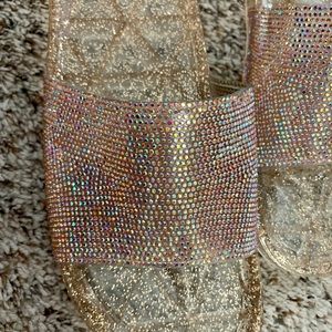 NWB jelly Rose Gold slides size 11 sandals